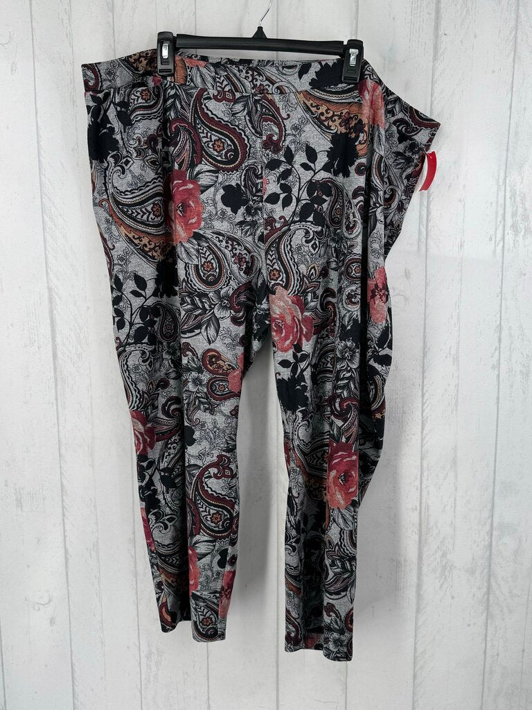 3xp floral/paisley pull on pants