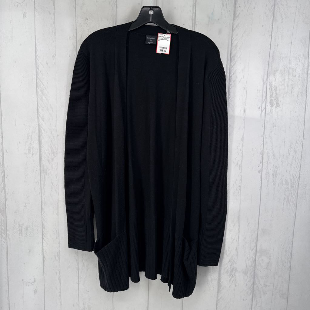 L l/s open cardigan w/ pockets