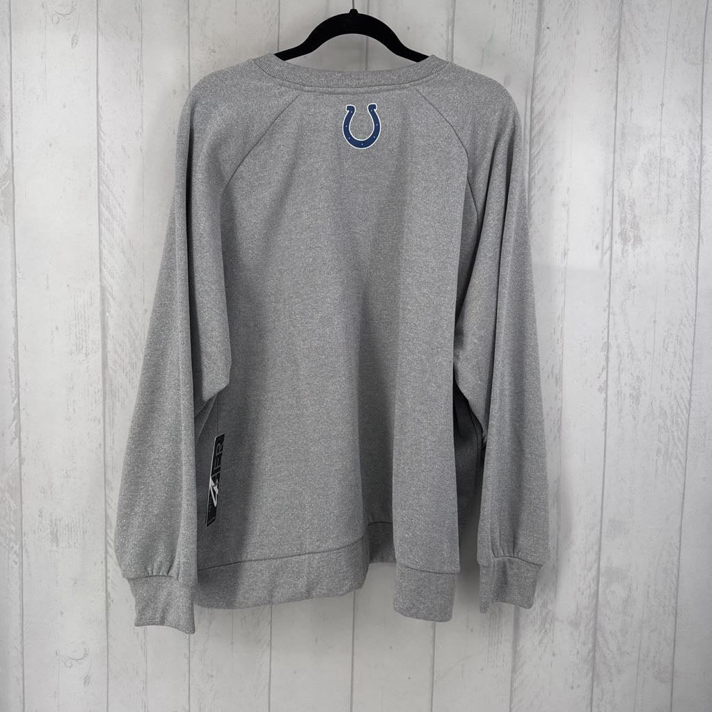 XXL l/s shimmer colts sweatshirt