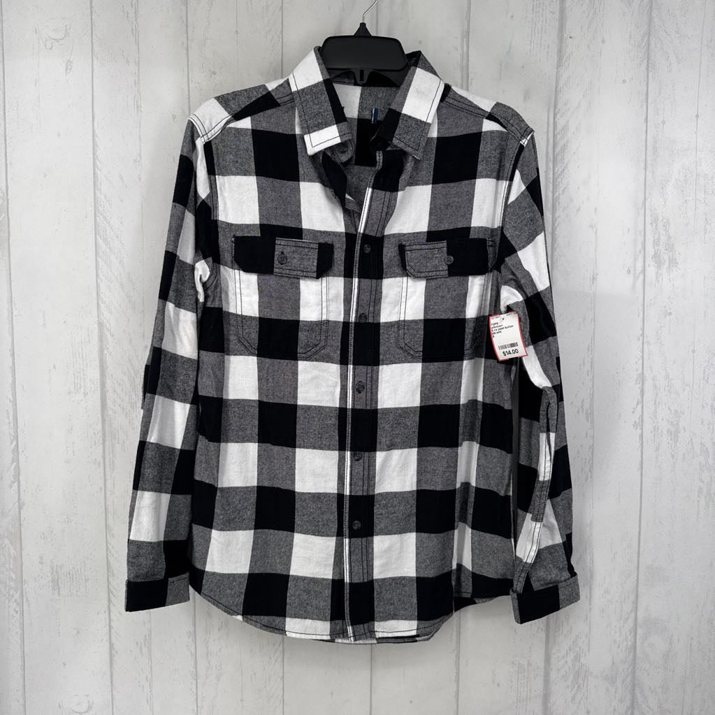 S l/s plaid button shirt