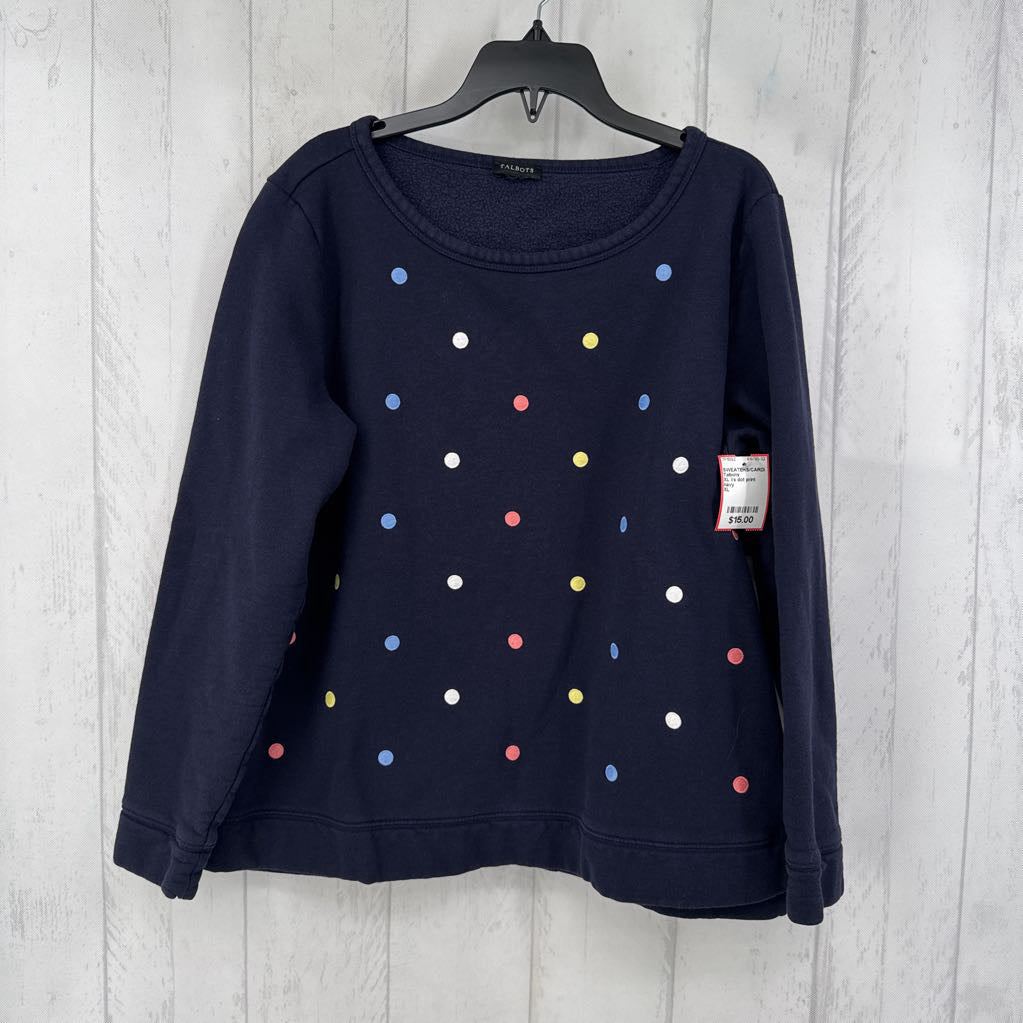 XL l/s dot print sweater