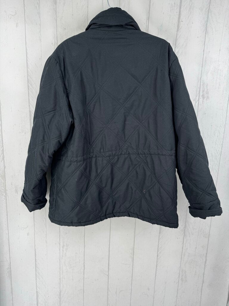 XL l/s zip quilted coat