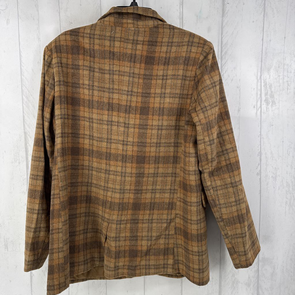 L plaid blazer