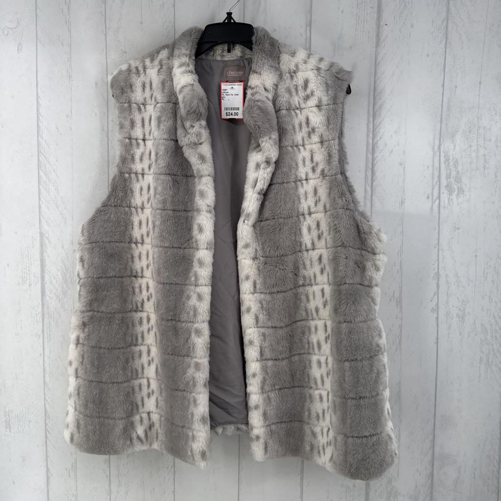 XL faux fur vest