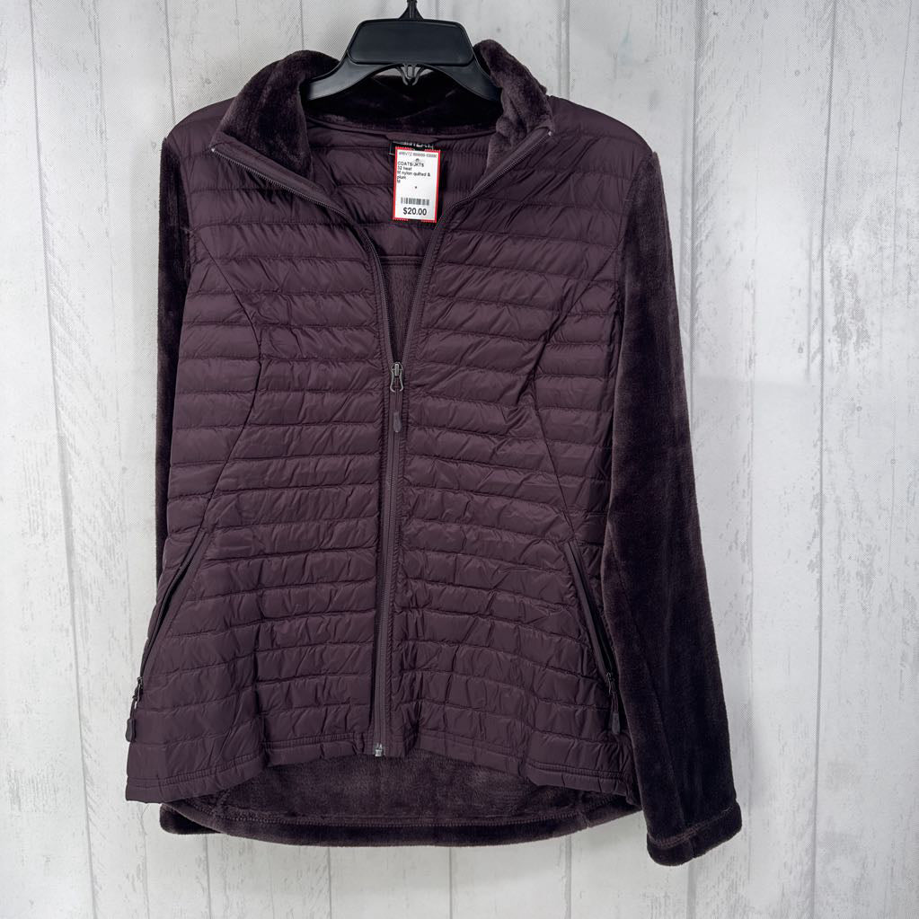 M nylon quilted & fleece jacket