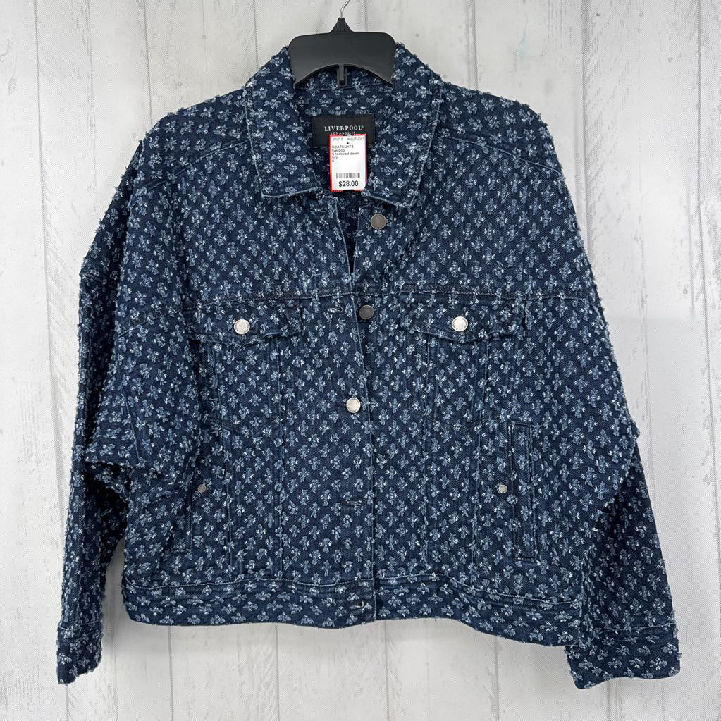 S textured denim jacket