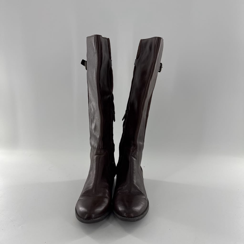 8 suede & leather tall boot