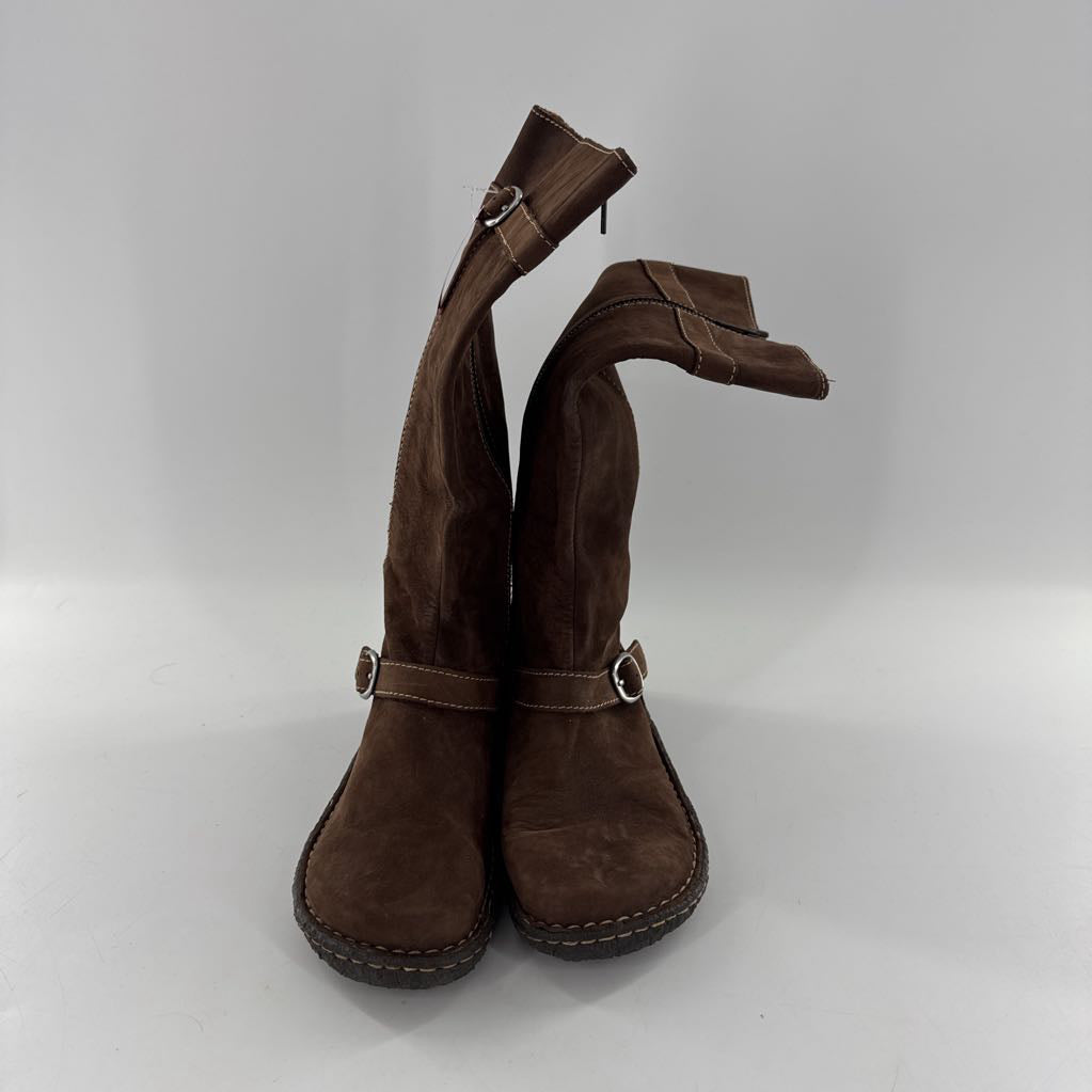 8 suede mid-calf boot