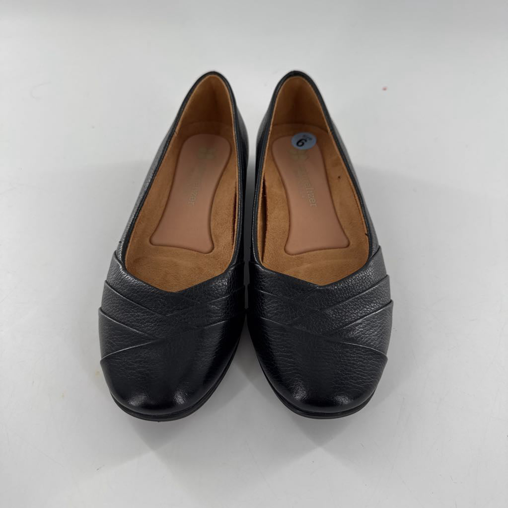 6 leather slip-on flats