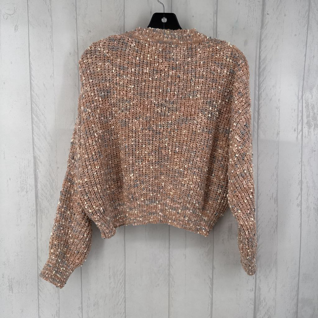 L l/s v-neck crop sweater