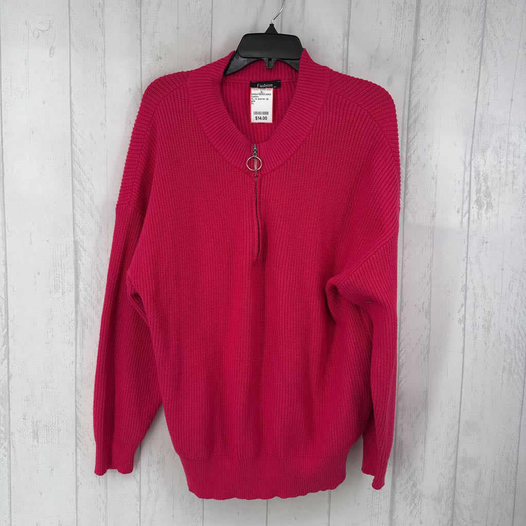 XL l/s quarter zip sweater