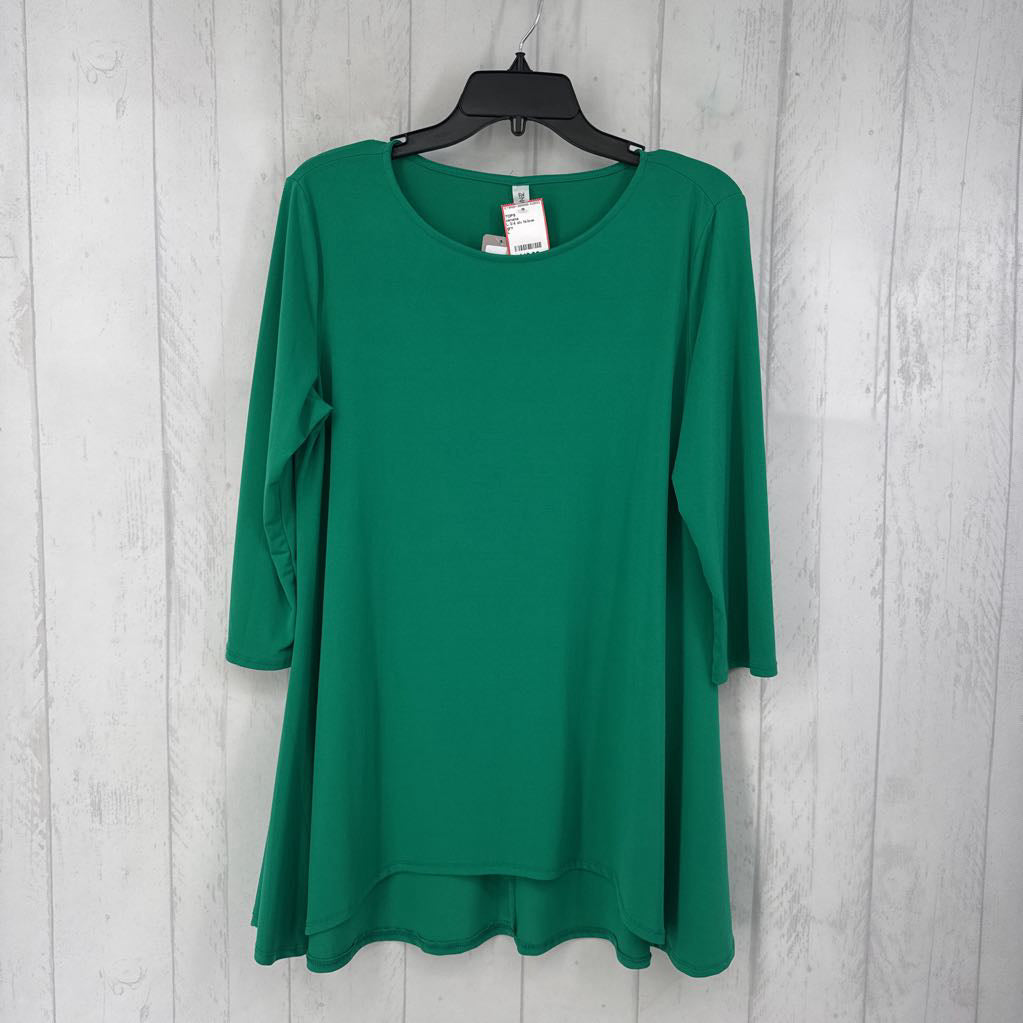 L 3/4 slv hi-low tunic