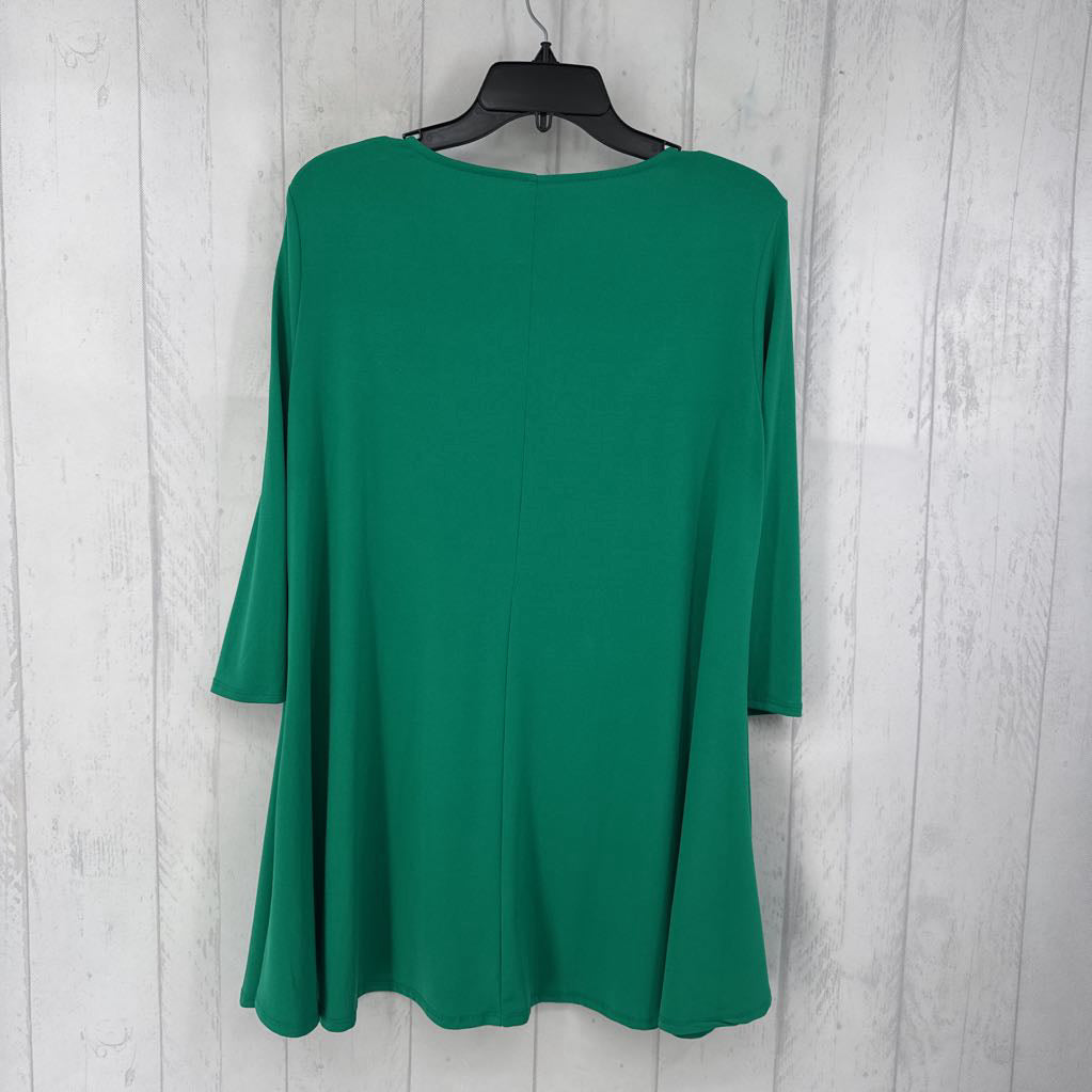 L 3/4 slv hi-low tunic