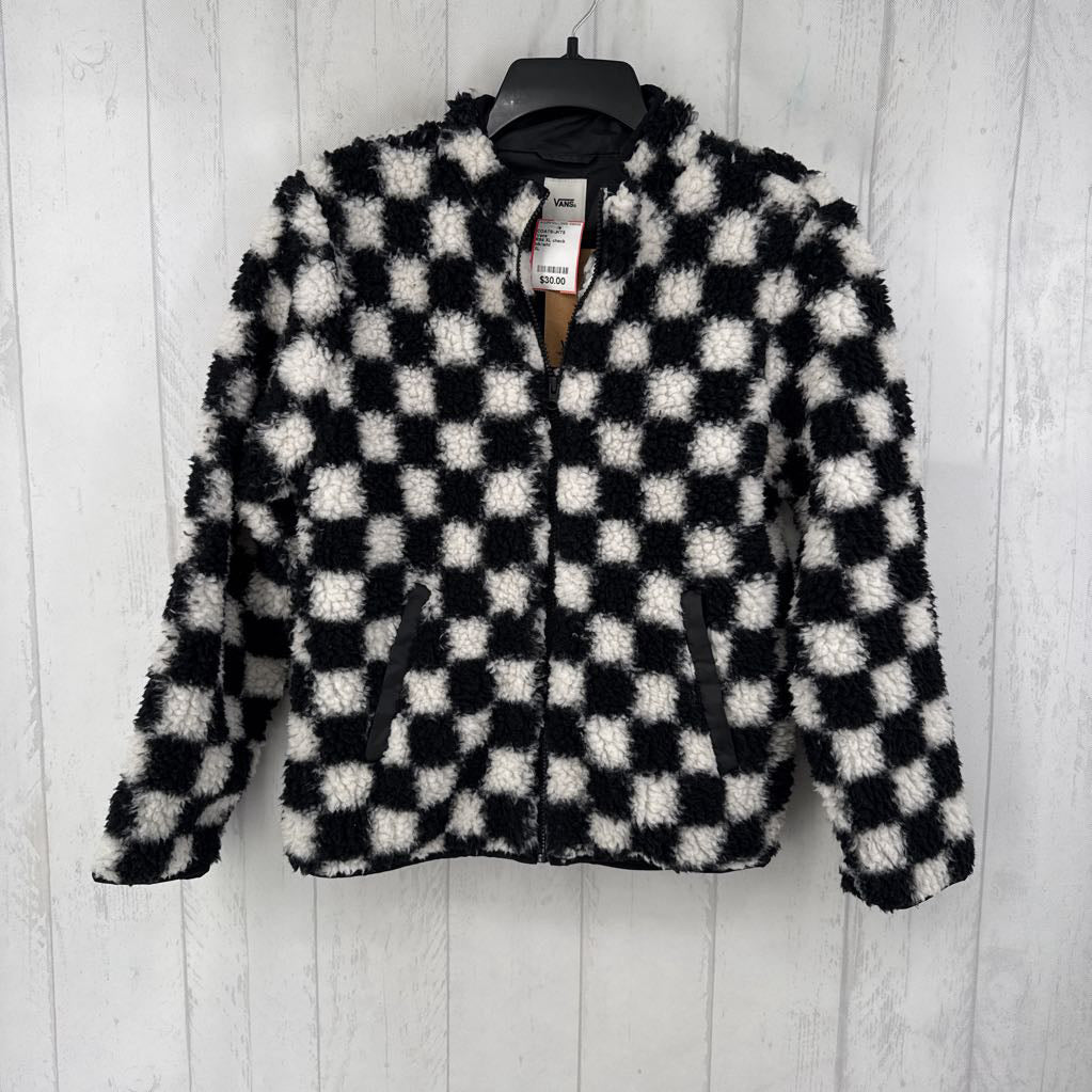 R84 XL check sherpa zip coat