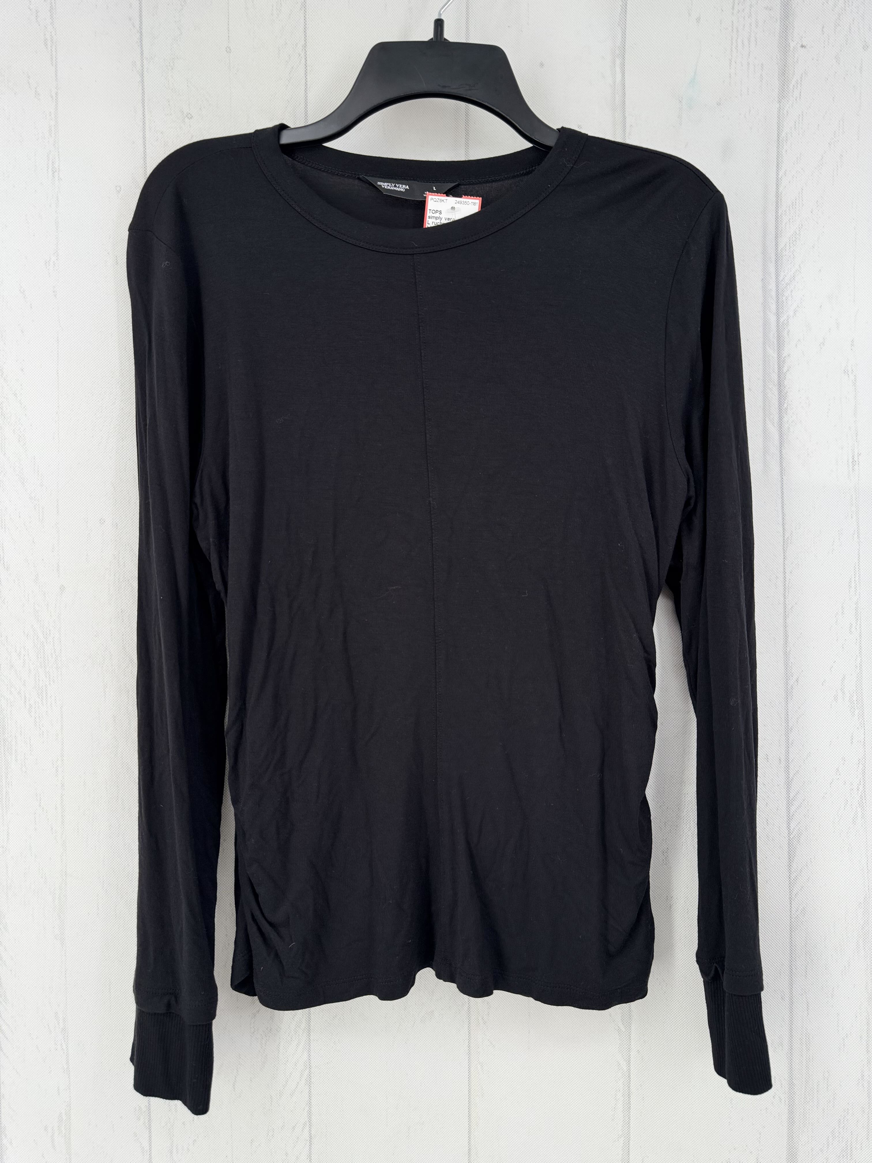 L ruched sides l/s top