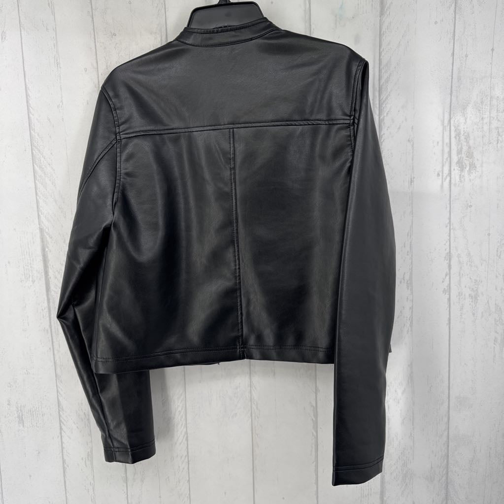 L faux leather jacket