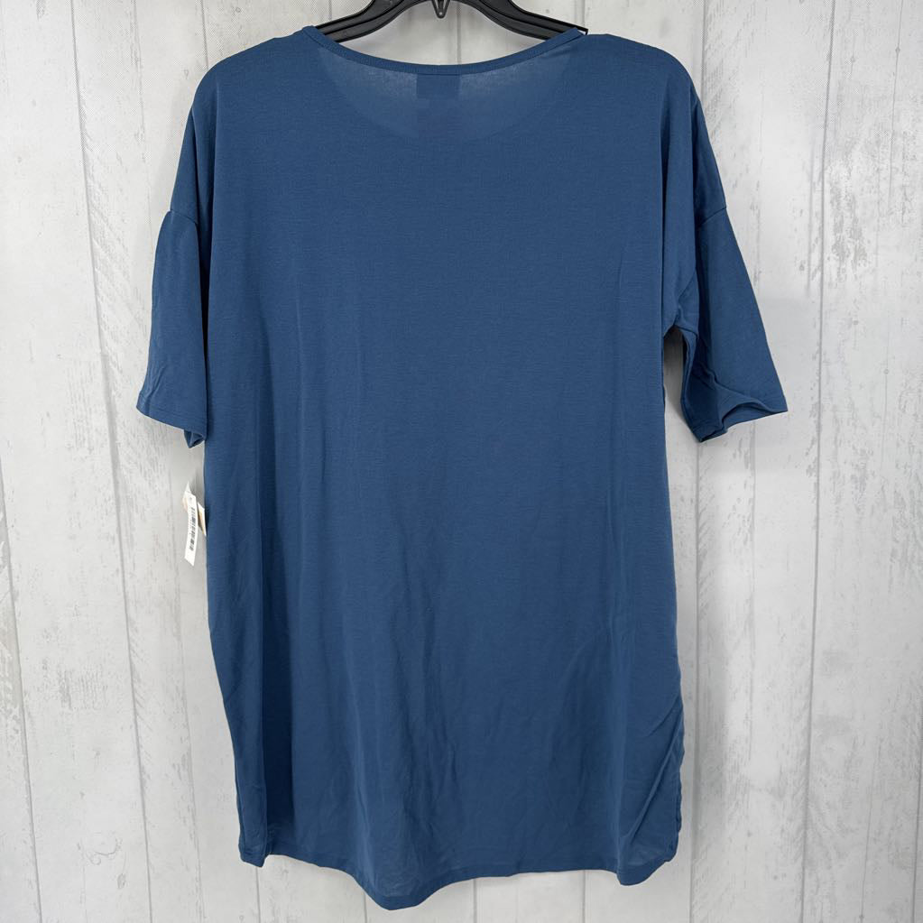 L drop shoulder s/s hi-lo tunic