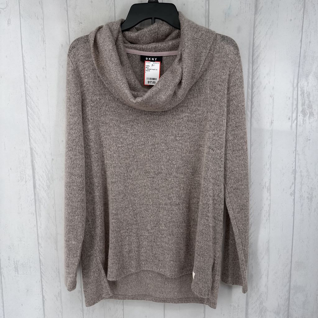L draped neck l/s top