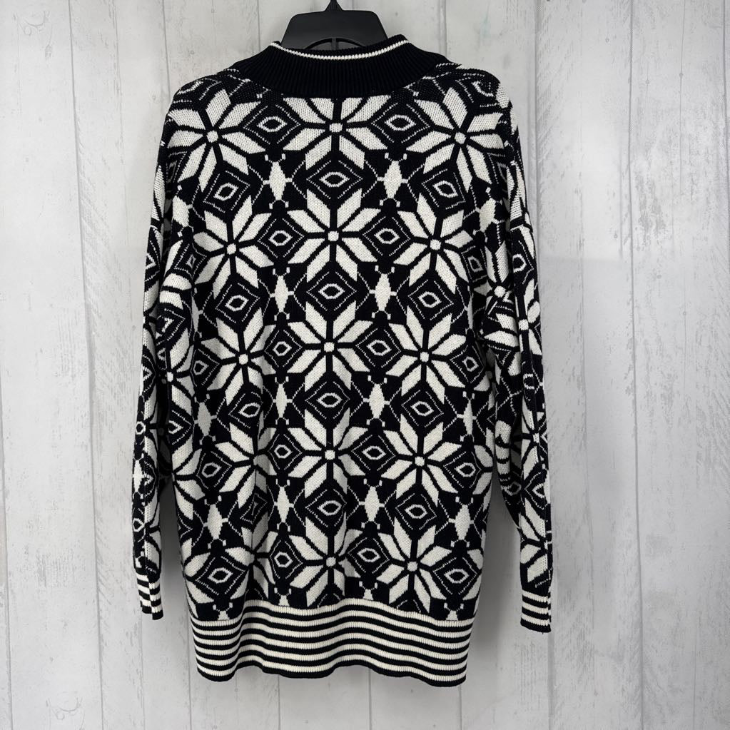 14/16 print zip cardigan