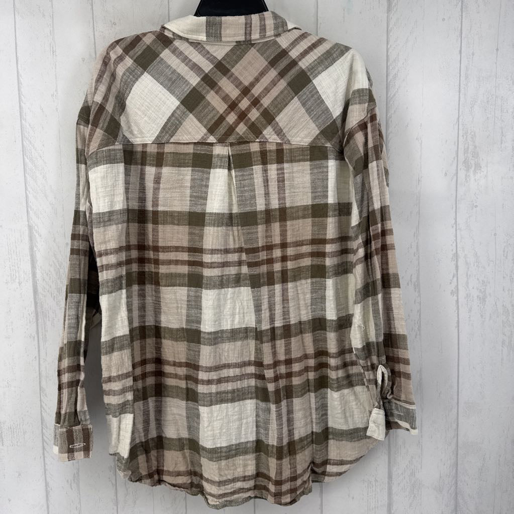 XL l/s button plaid shirt