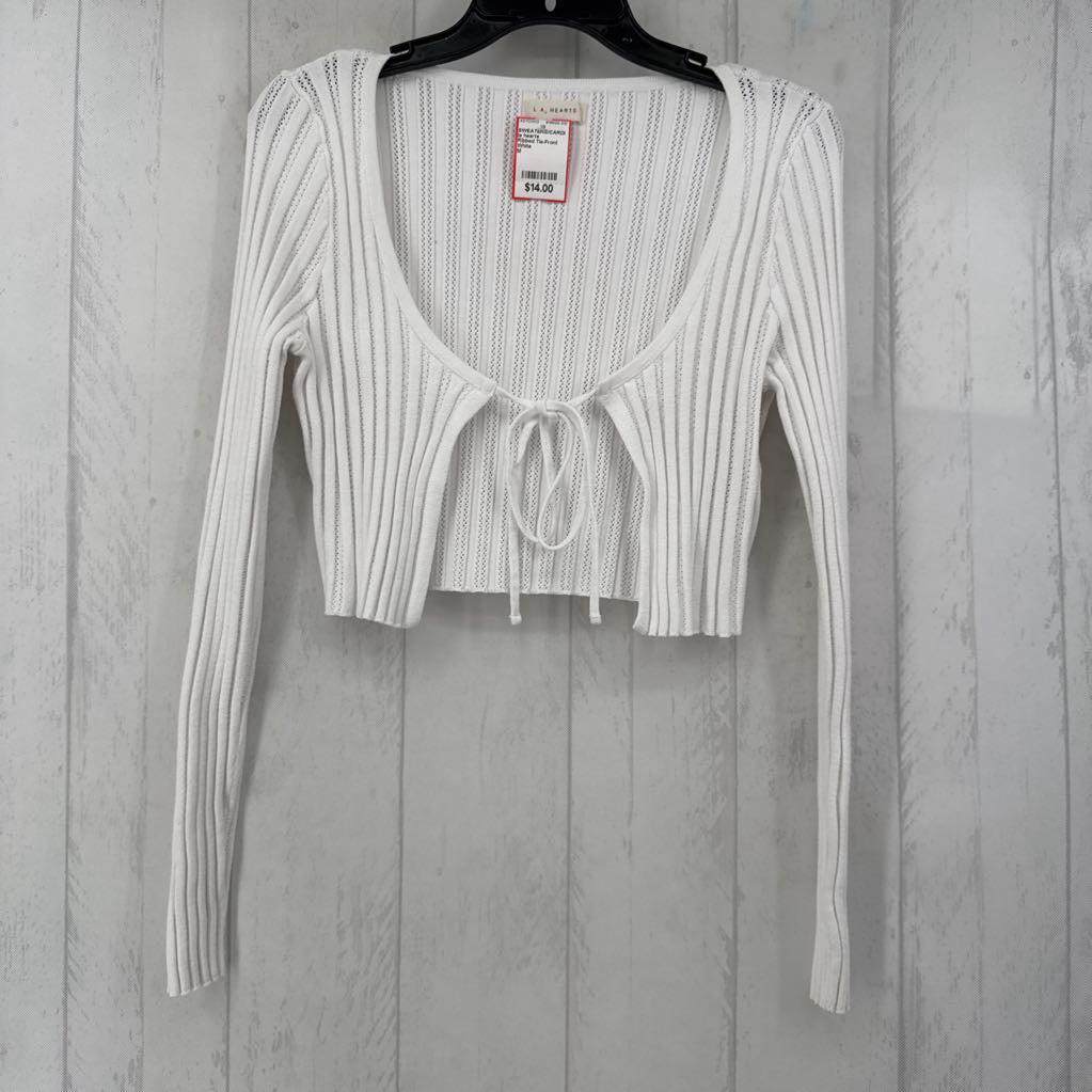 Ribbed Tie-Front Cardigan