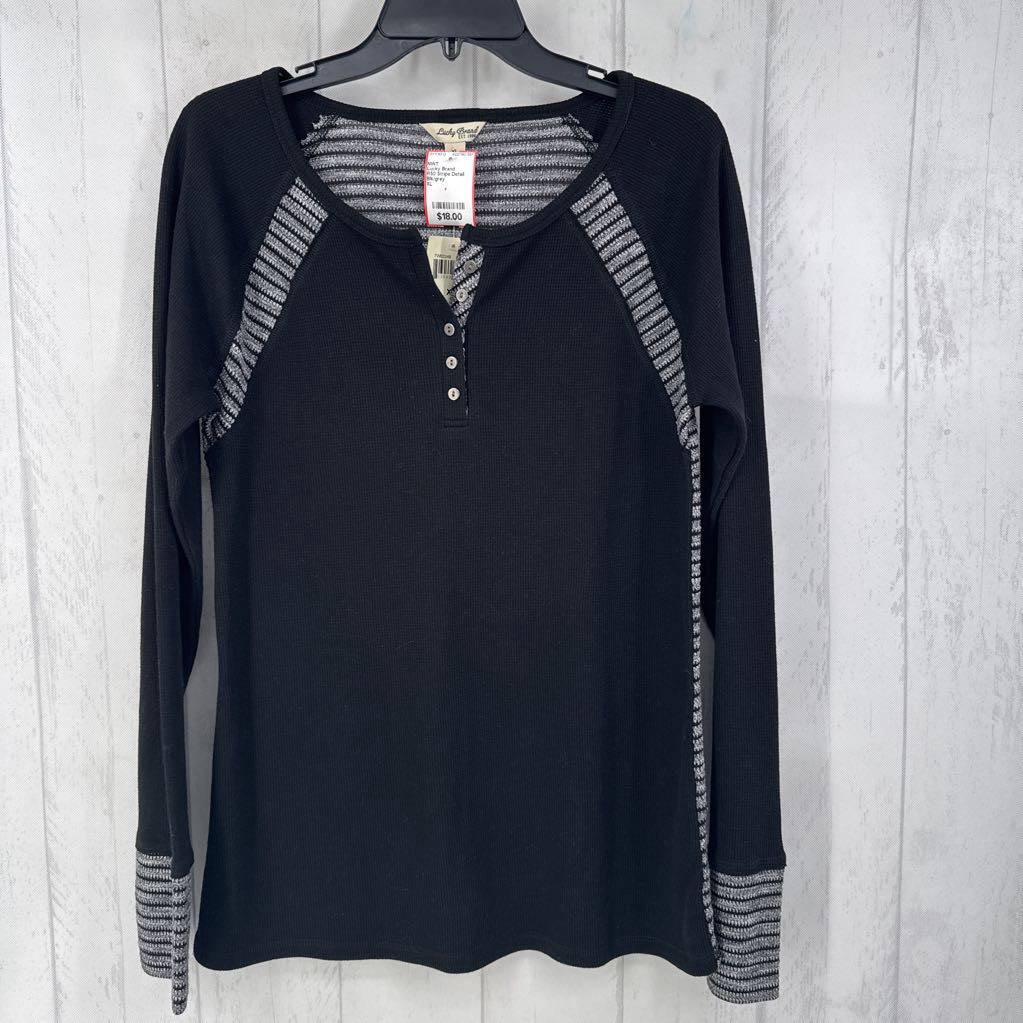 R50 Stripe Detail Henley l/s