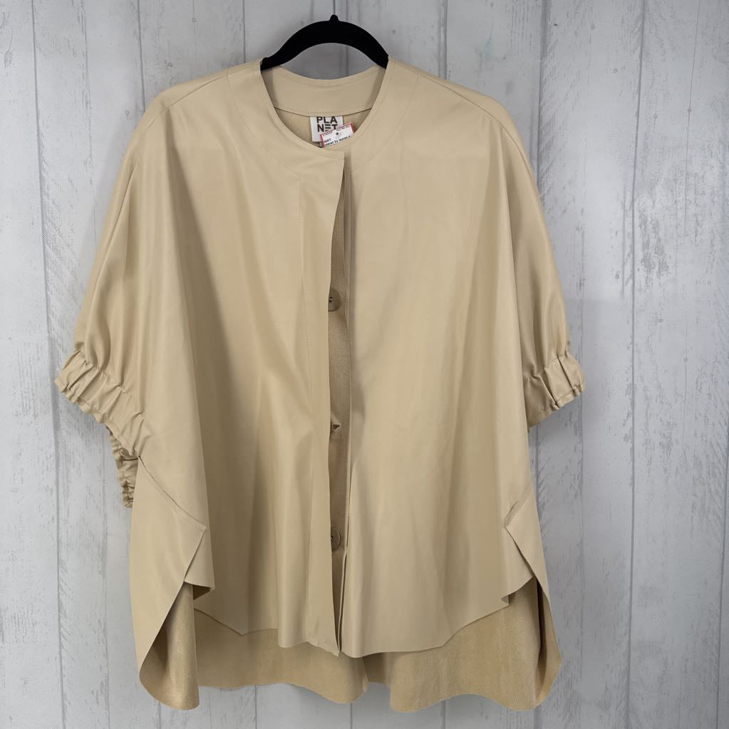 R372 Vegan Leather Cape