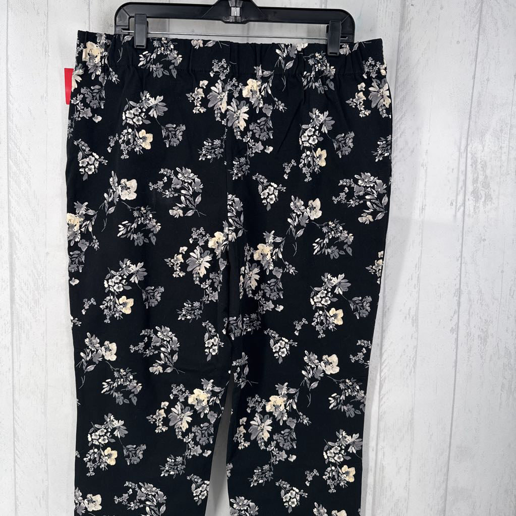 Floral Print Pull On Pants