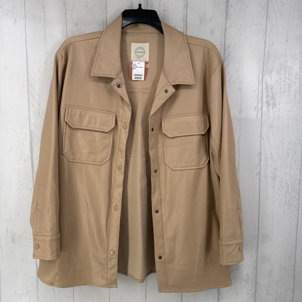 XL vegan leather shacket