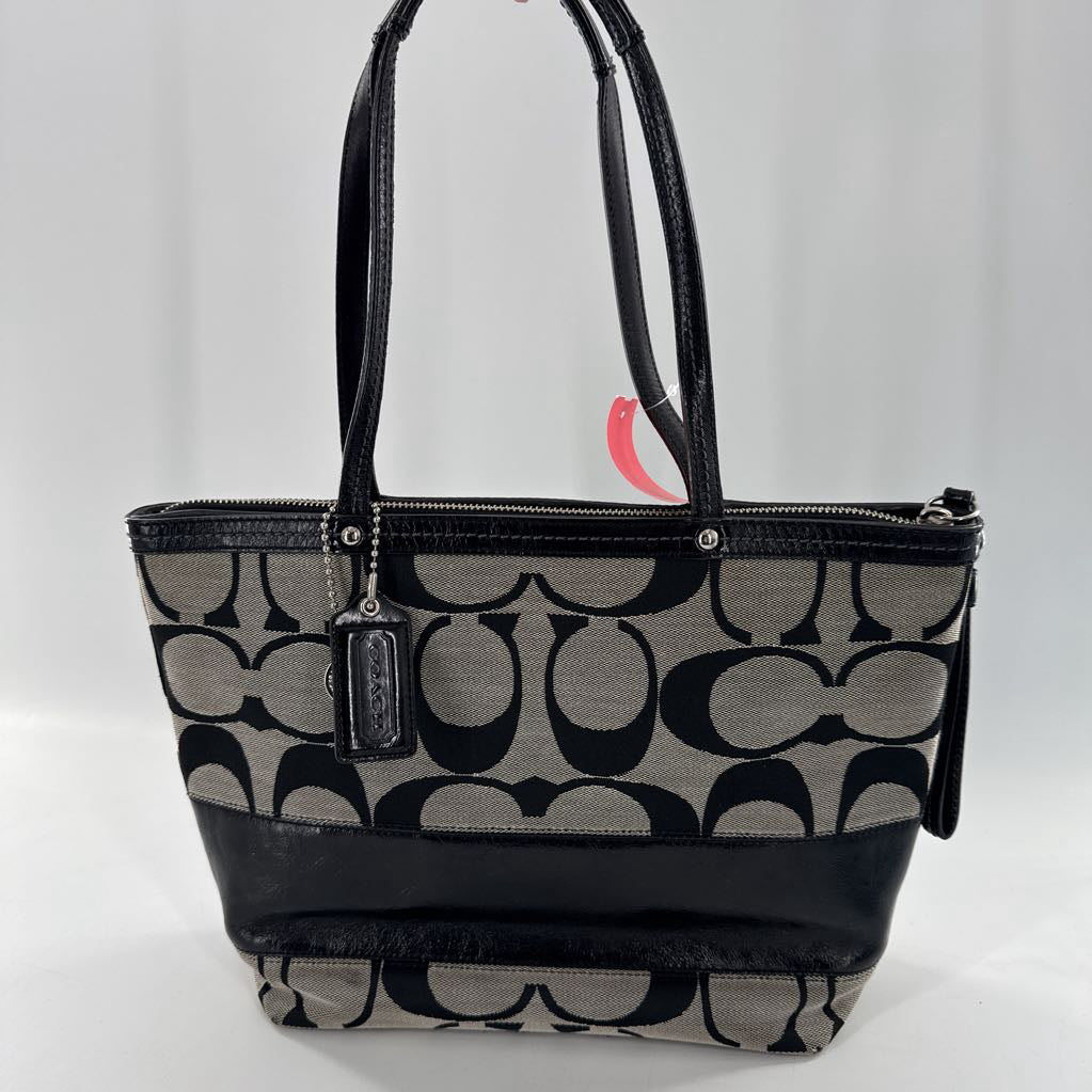 canvas signature stripe tote