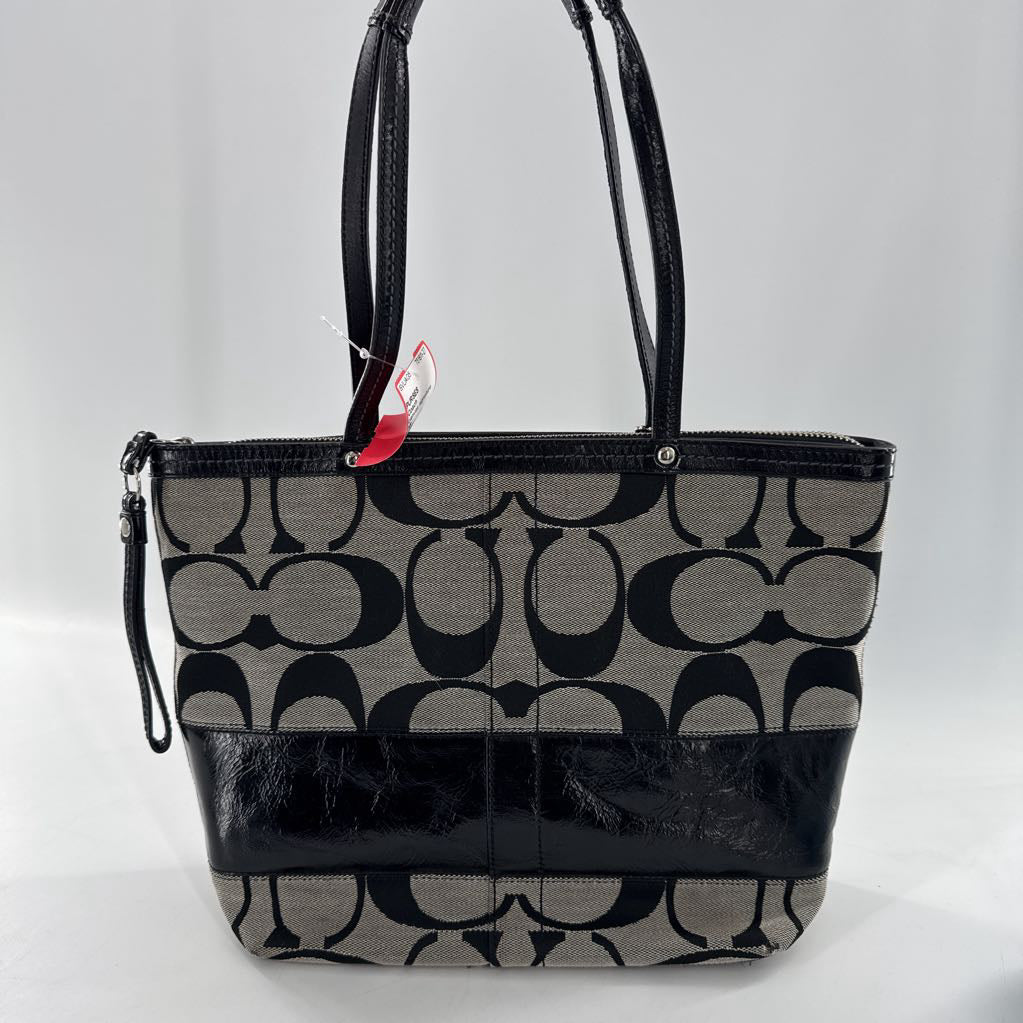 canvas signature stripe tote