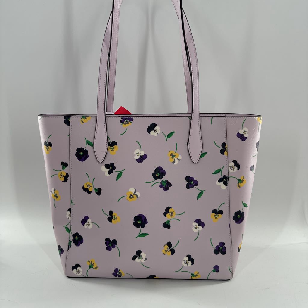 floral zip top tote