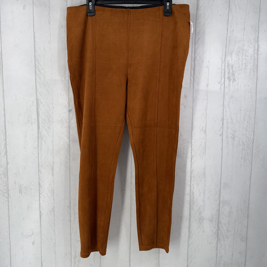 XL pull-on faux suede pant