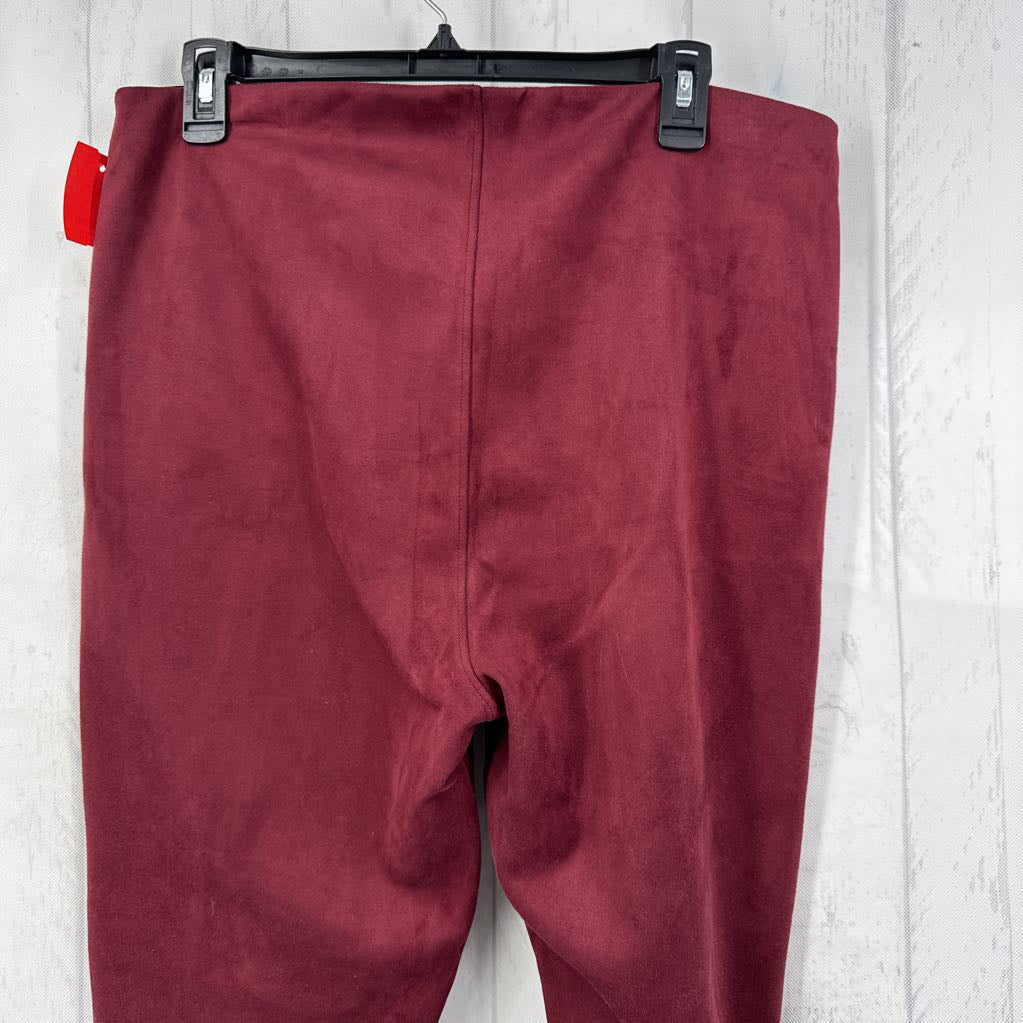 XL pull-on faux suede pant