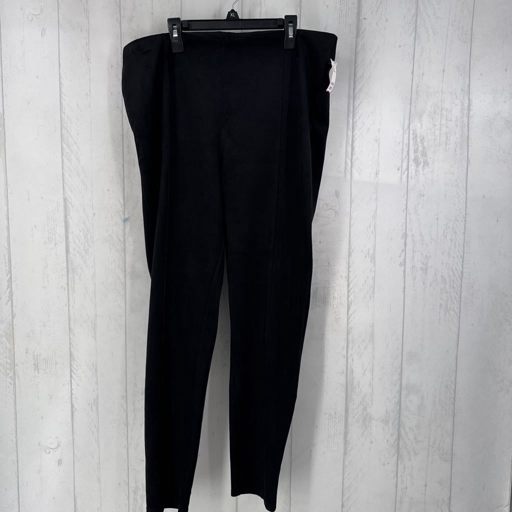 XL pull-on faux suede pant