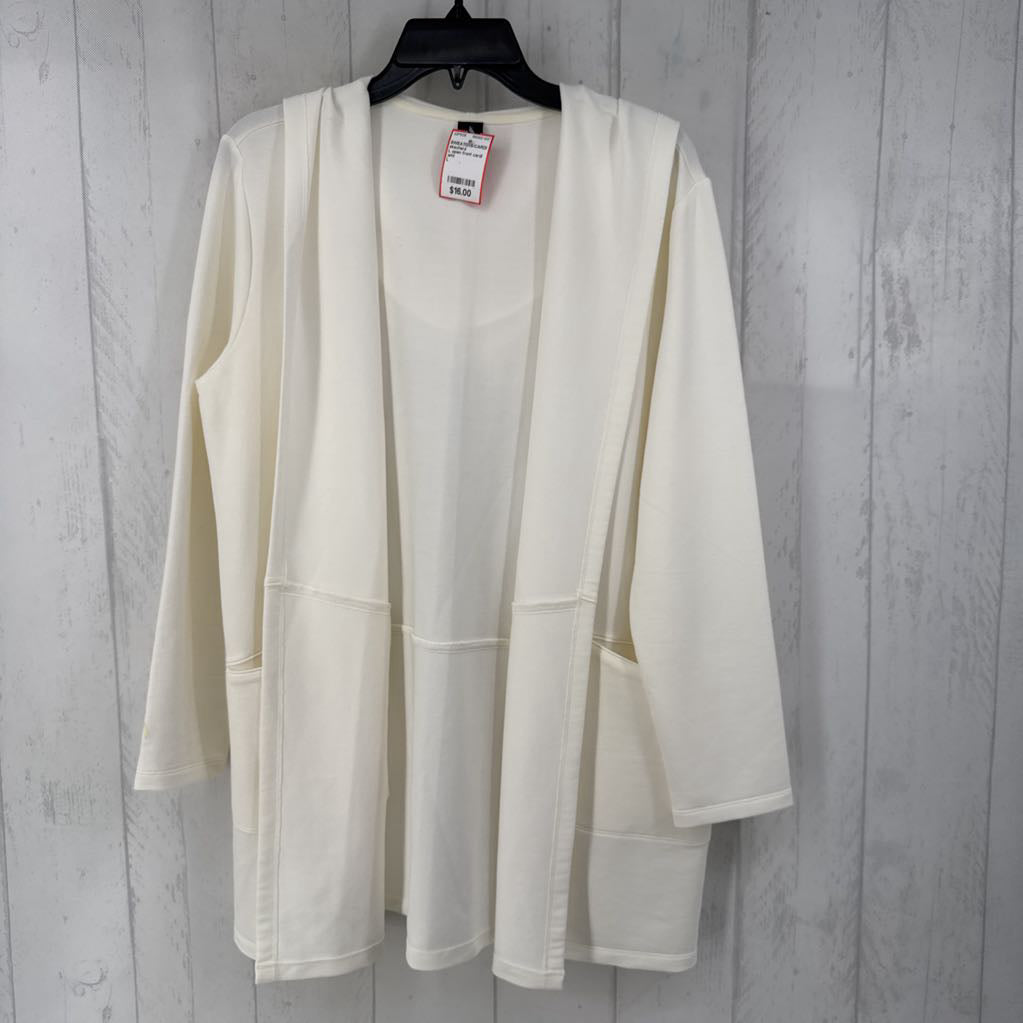 L open front cardi w/ hood