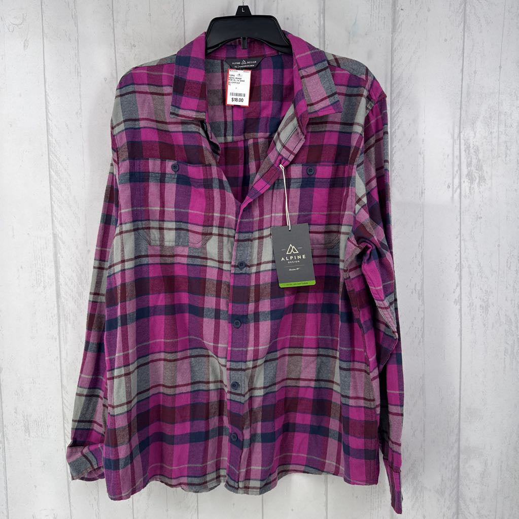 R35 XL l/s plaid button shirt