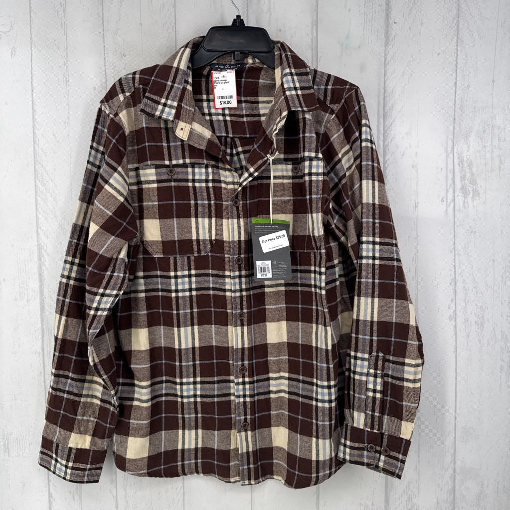 R35 M l/s plaid button shirt