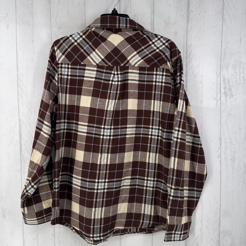 R35 M l/s plaid button shirt