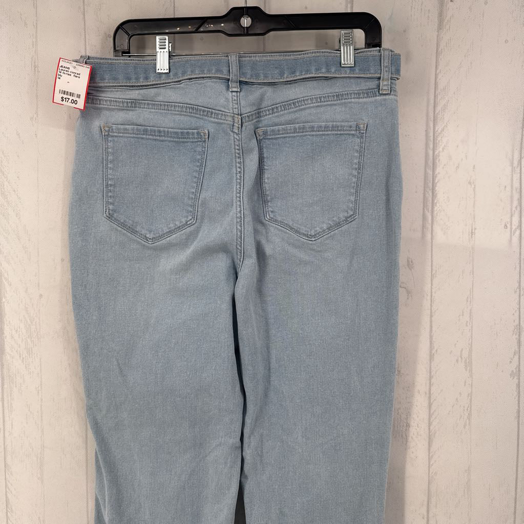 14 hi-rise flare jeans