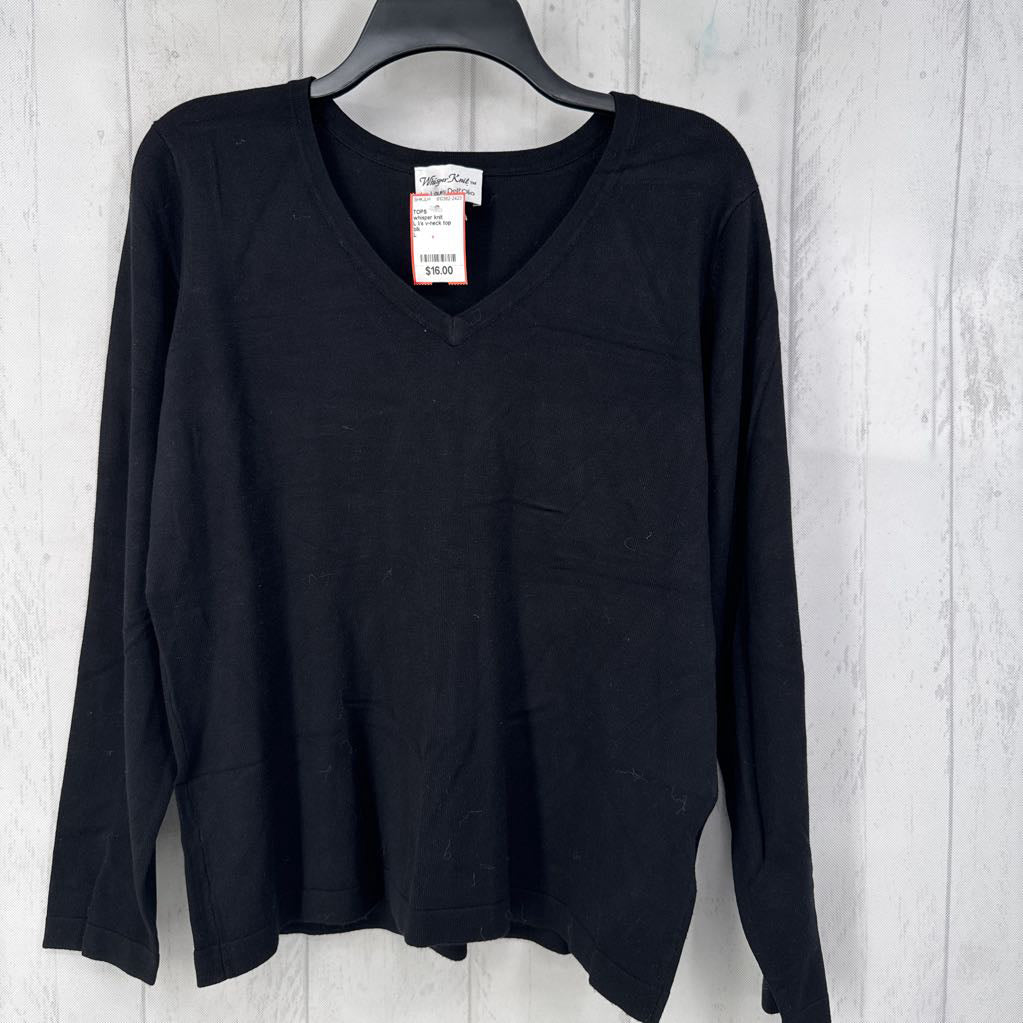 L l/s v-neck top