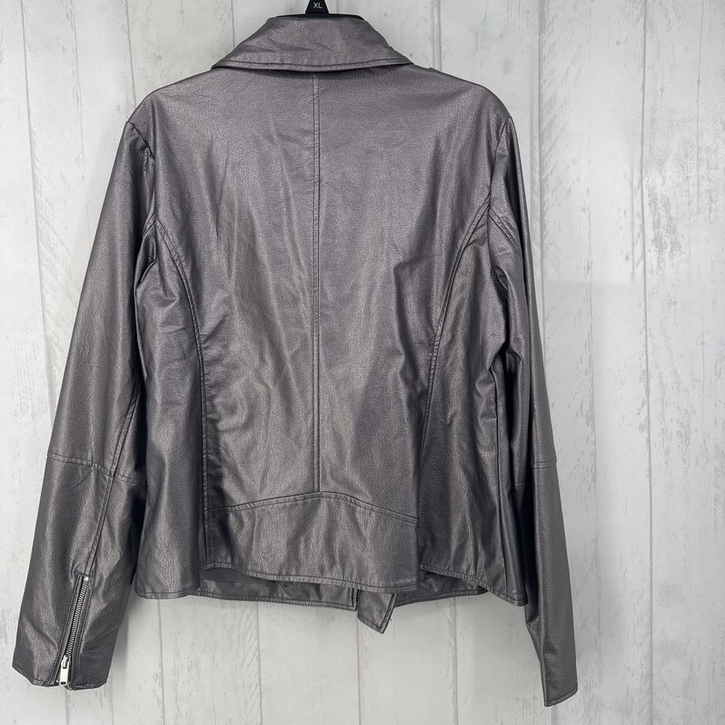 XL vegan leather jacket