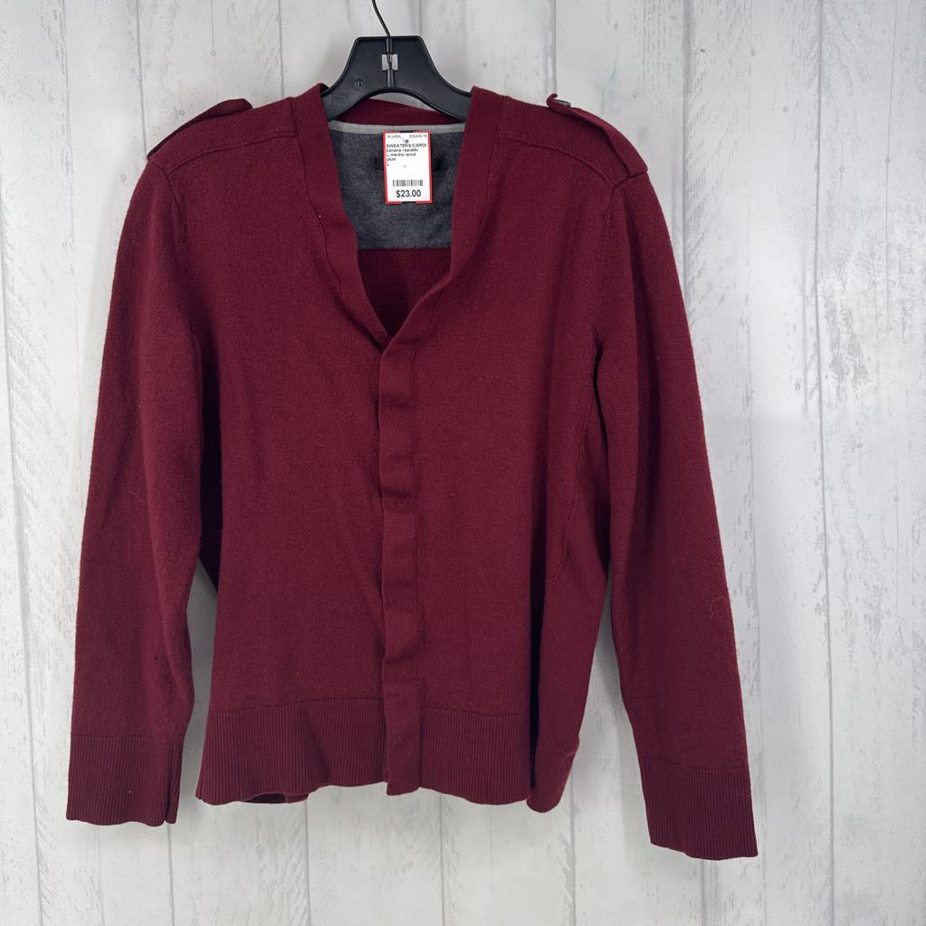 L merino wool cardi