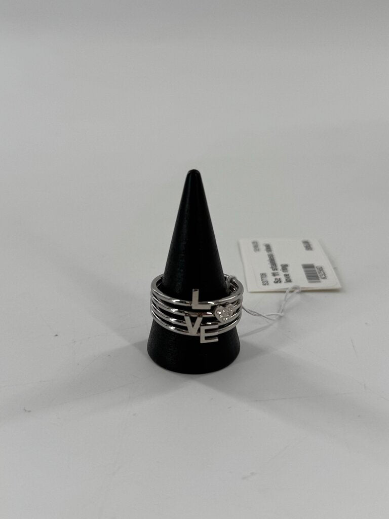 Sz 11 stainless steel love ring