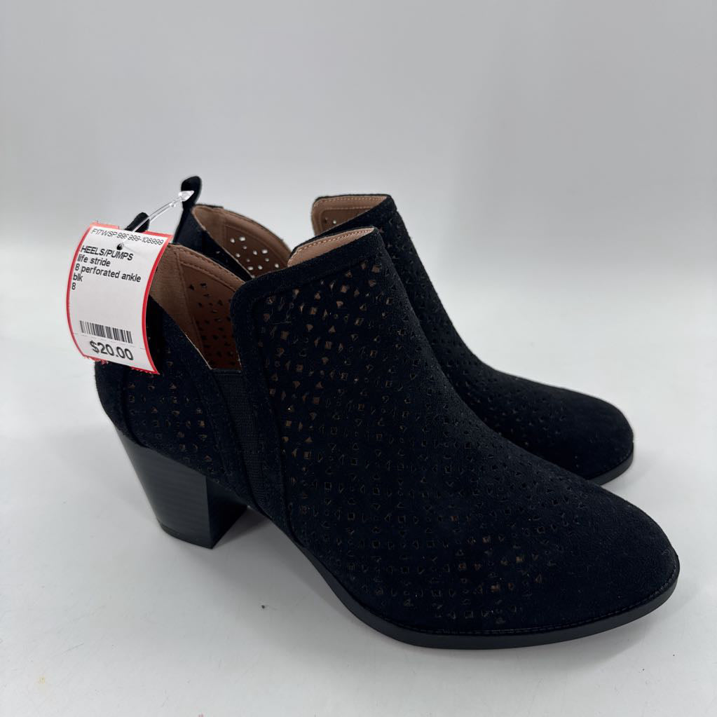 8 perforated ankle bootie