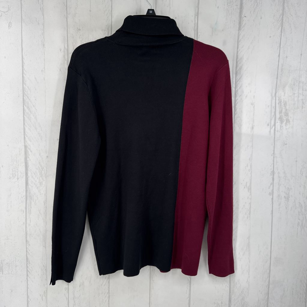 R68 L colorblock t-neck sweater