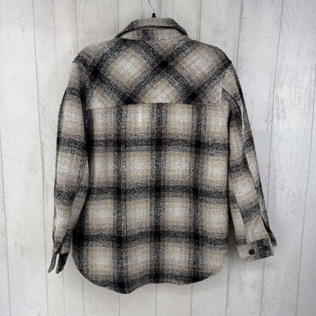 S plaid quilted jacket