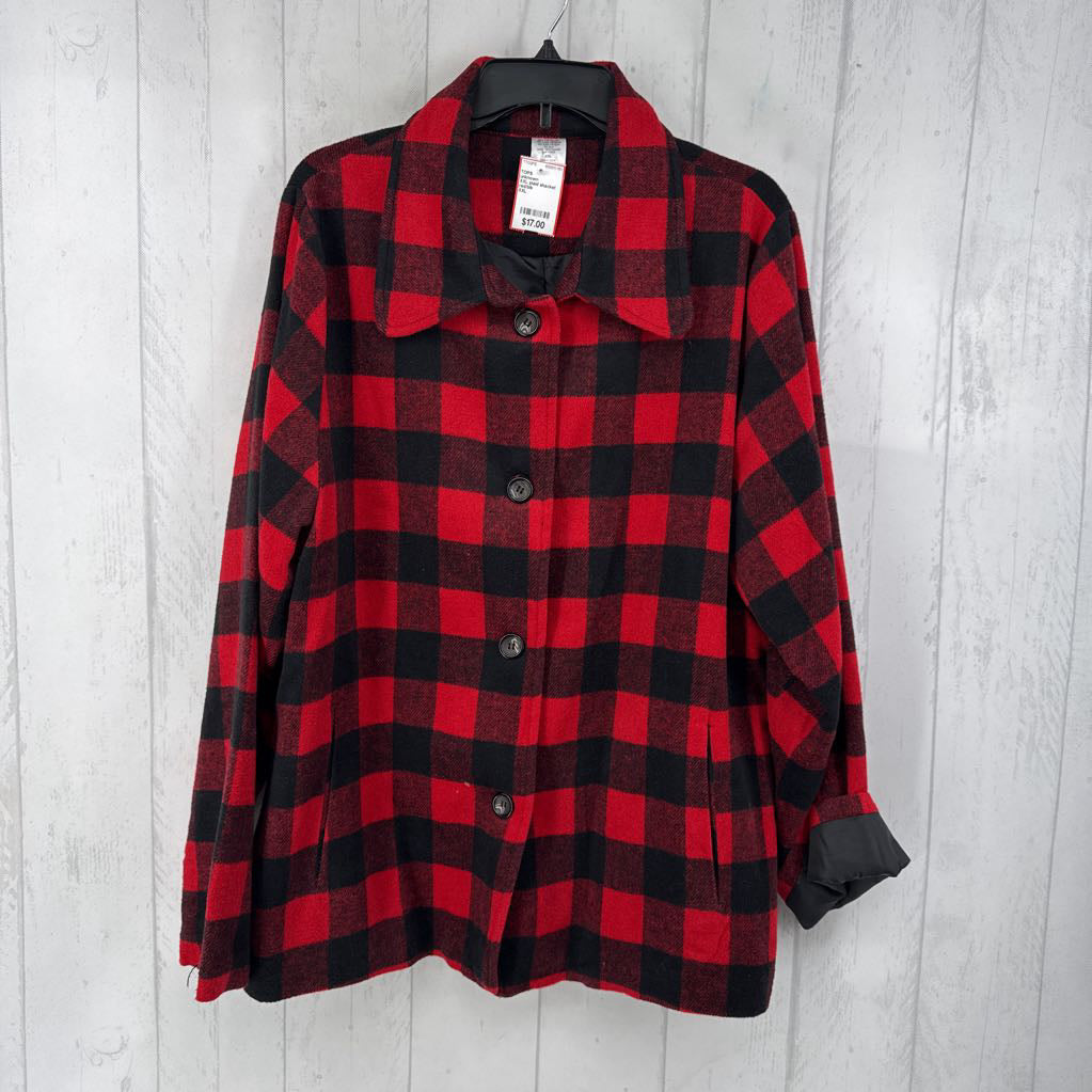 XXL plaid shacket