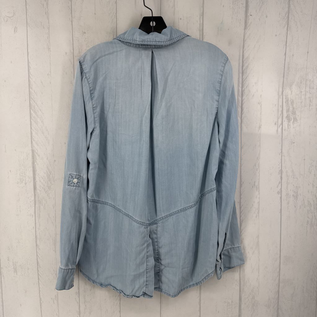 L button down denim l/s top