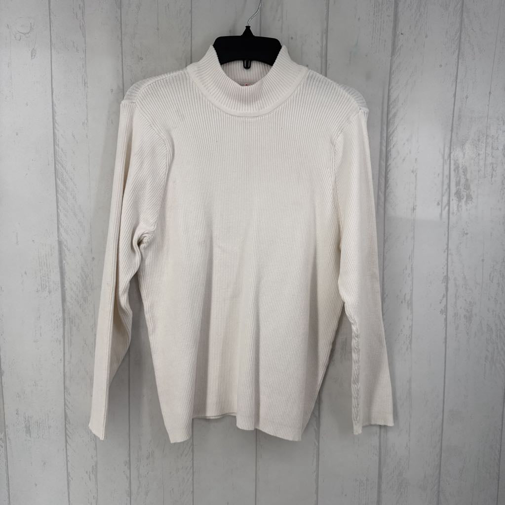 XXL ribbed l/s t-neck sweater